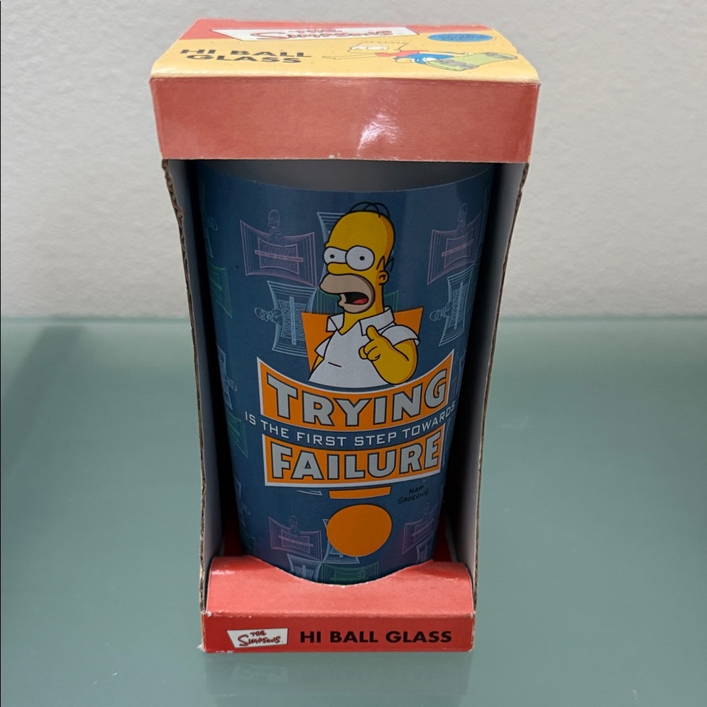 Simpsons Hi Ball Glass with Homer Design